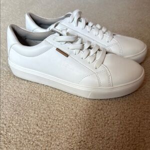 Dr. Scholl's White Leather Minimalist Sneakers